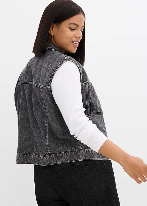 Gilet in jeans di cotone, bonprix