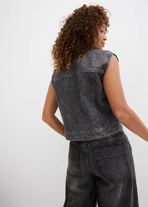 Gilet in jeans di cotone, bonprix