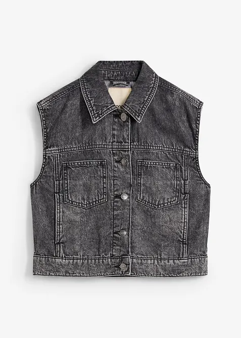 Gilet in jeans di cotone, bonprix