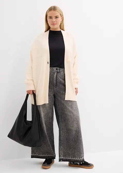 Cardigan lungo in maglia, bonprix