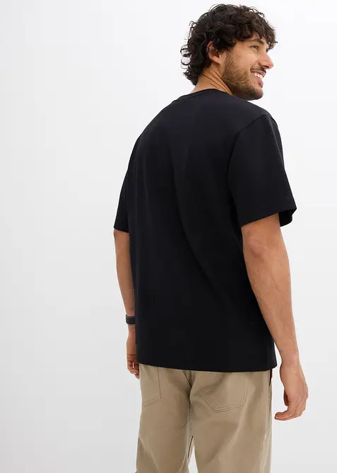 T-shirt in jersey operato pesante, loose fit, bonprix