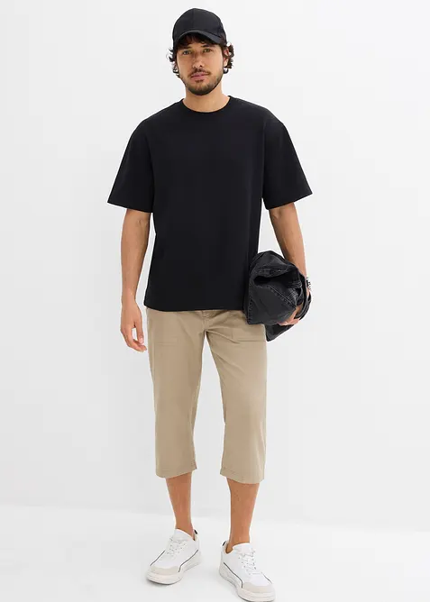 T-shirt in jersey operato pesante, loose fit, bonprix