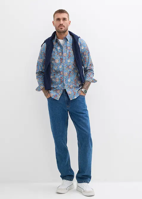 Camicia elegante in puro cotone, slim fit, bonprix