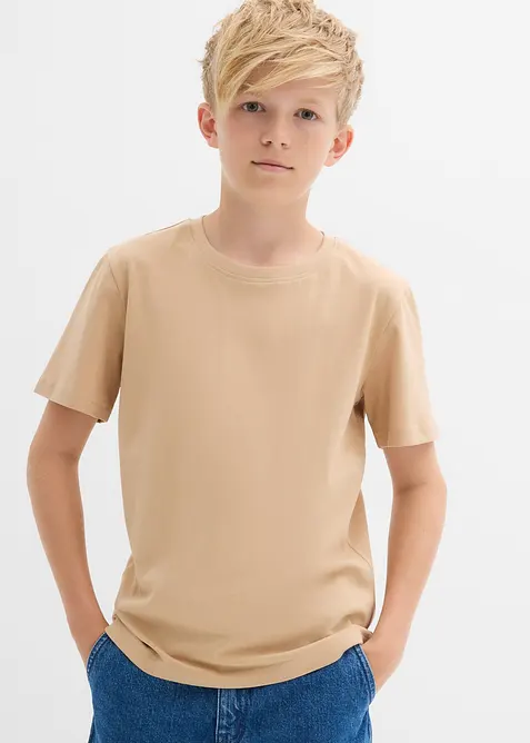 T-shirt in puro cotone biologico (pacco da 3), bonprix