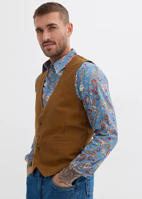 Gilet in tela di cotone, bonprix