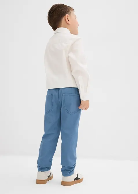 Pantaloni con elastico in vita in puro cotone regular fit, straight, bonprix