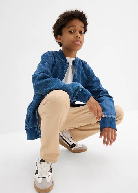 Giacca in jeans di puro cotone stile bomber, bonprix