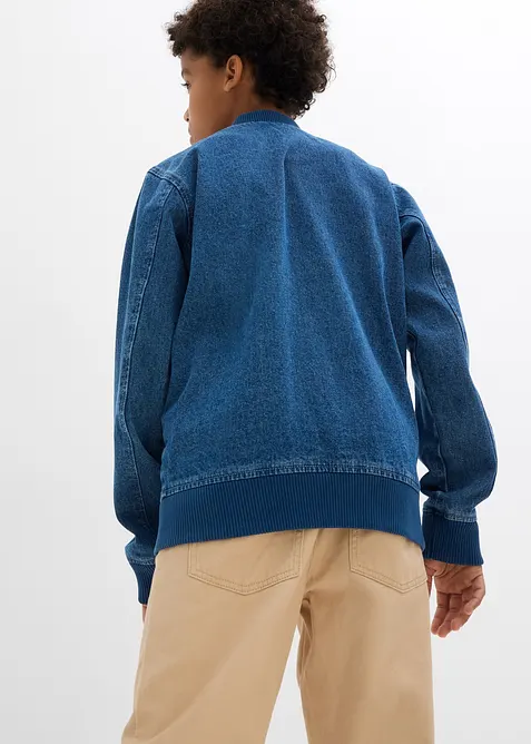 Giacca in jeans di puro cotone stile bomber, bonprix