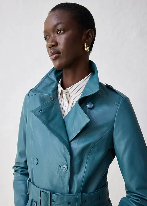 Trench in nappa d'agnello, bonprix