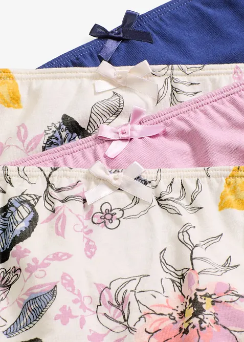 Slip alto con cotone biologico (pacco da 4), bonprix