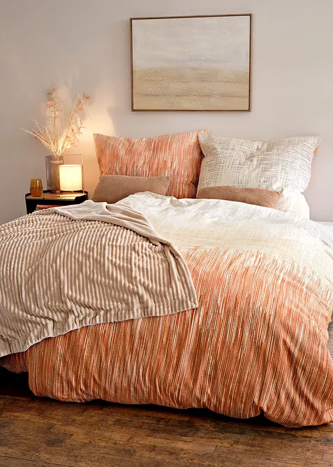 Plaid effetto cachemire a coste, bonprix