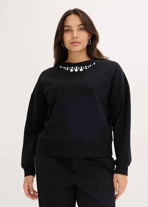 Felpa oversize in cotone, bonprix