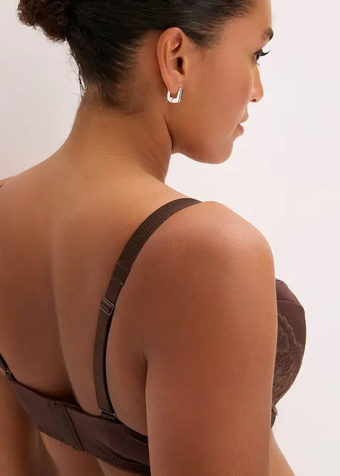 Reggiseno con coppe preformate ed effetto lucido, bonprix