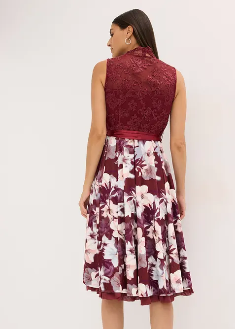 Abito bavarese con ricami e gonna in velluto (set 2 pezzi), bonprix