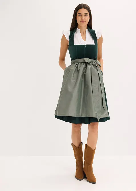 Camicetta bavarese con colletto a listino e maniche a ruches, bonprix