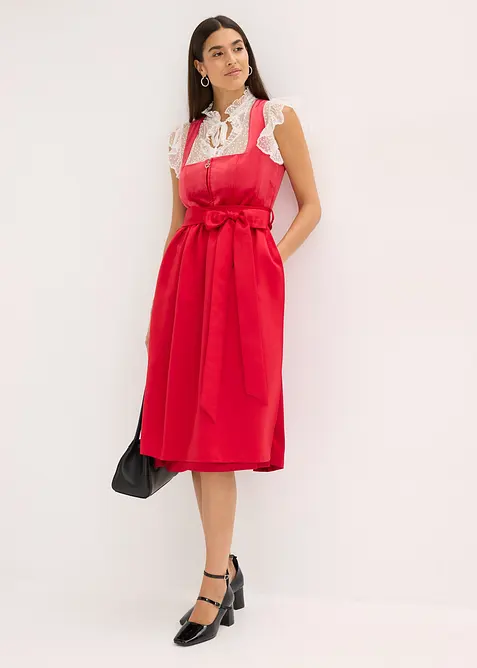 Abito bavarese midi con velluto (set 2 pezzi), bonprix