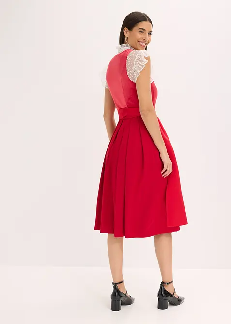 Abito bavarese midi con velluto (set 2 pezzi), bonprix