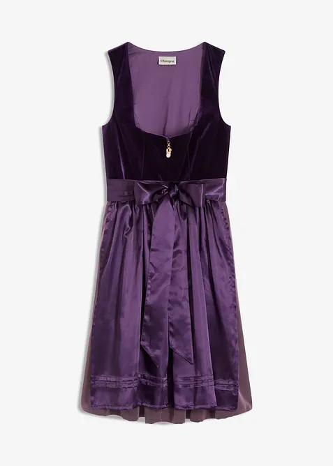 Abito bavarese midi con velluto (set 2 pezzi), bonprix