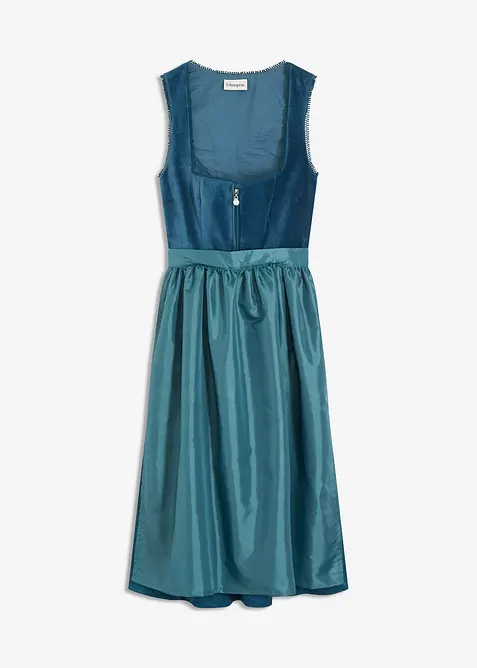 Abito bavarese midi con velluto (set 2 pezzi), bonprix