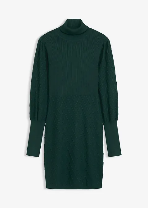 Abito in maglia a collo alto, bonprix