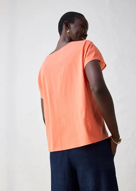 Maglia in misto seta con inserto in tessuto, bonprix