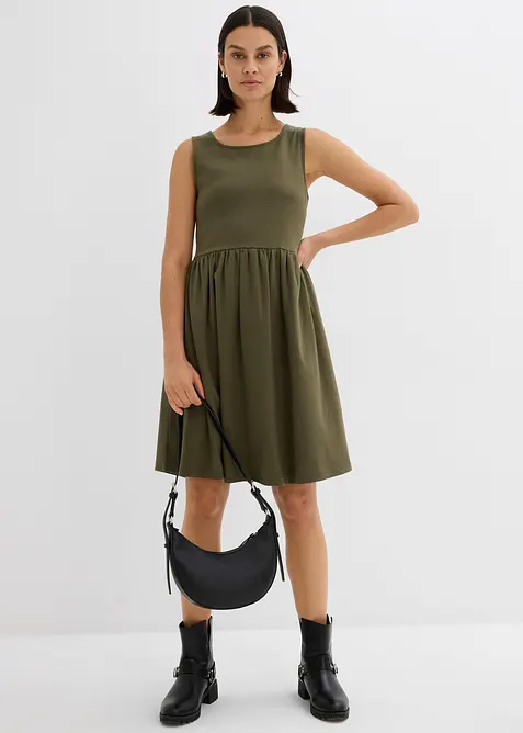 Abito in maglina di puro cotone con tasche, bonprix