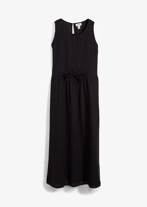 Abito lungo in misto lino e viscosa leggero, bonprix