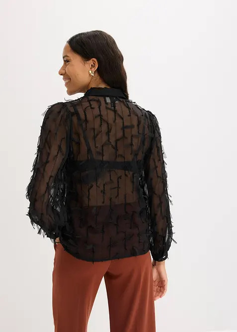 Blusa con lavorazione a frange, bonprix