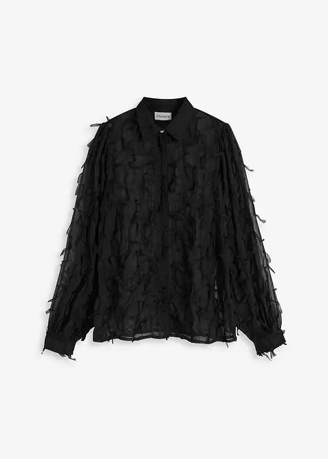 Blusa con lavorazione a frange, bonprix