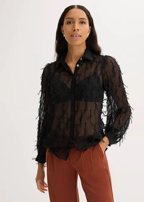 Blusa con lavorazione a frange, bonprix