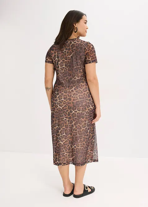 Abito midi in morbido mesh, bonprix