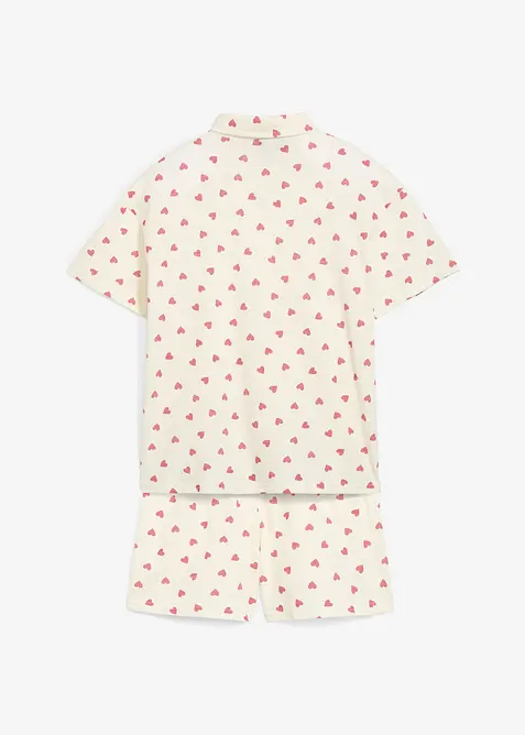 Pigiama estivo in puro cotone biologico con abbottonatura, bonprix