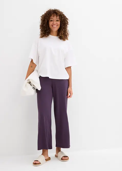 Maxi maglia corta in puro cotone biologico pesante, bonprix