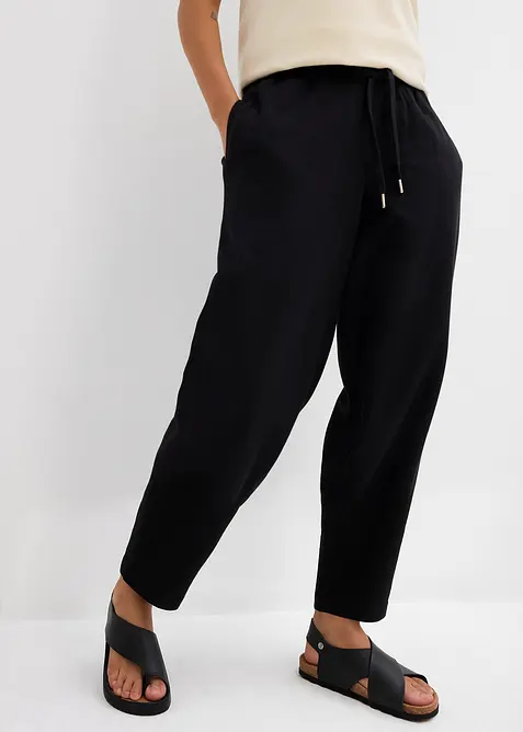 Pantaloni barrel in felpa di puro cotone biologico, bonprix