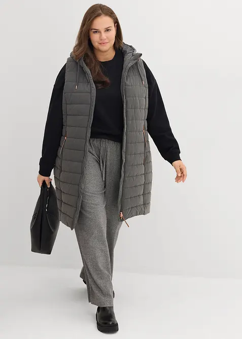 Gilet trapuntato lungo, bonprix