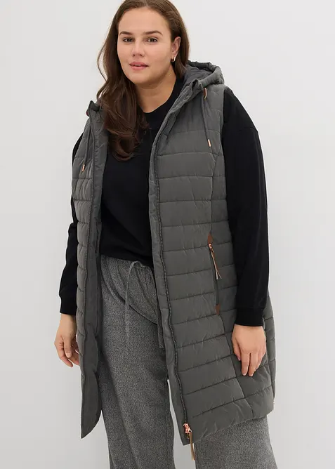 Gilet trapuntato lungo, bonprix