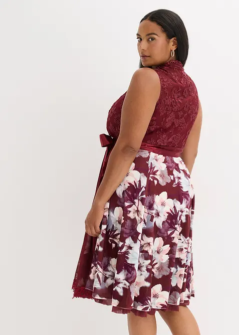 Abito bavarese con ricami e gonna in velluto (set 2 pezzi), bonprix