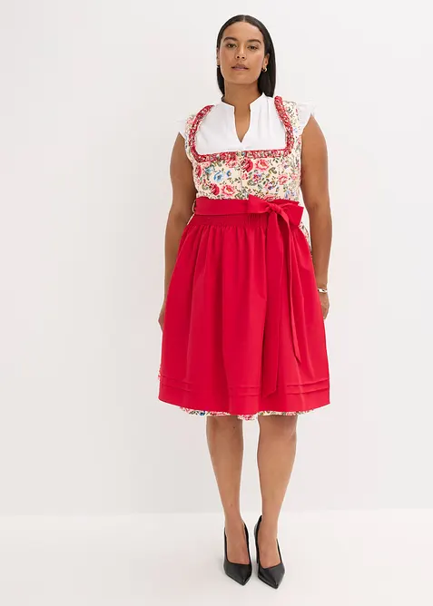 Abito bavarese con grembiule ricamato (set 2 pezzi), bonprix