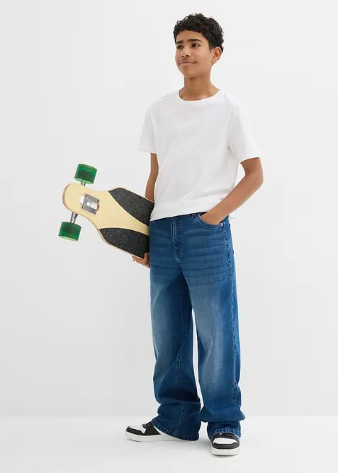 Jeans elasticizzati extra larghi, straight, bonprix