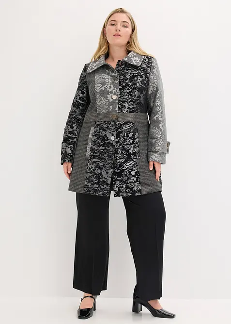 Cappotto corto dal design jacquard elaborato, bonprix