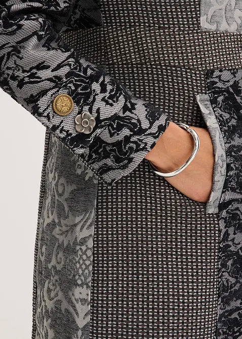 Cappotto corto dal design jacquard elaborato, bonprix