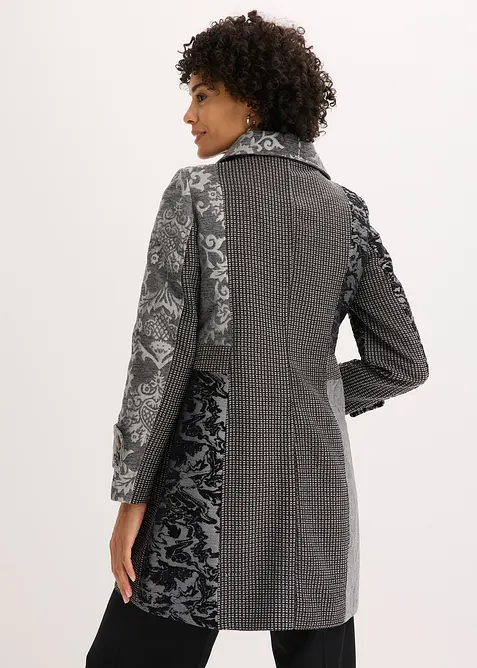 Cappotto corto dal design jacquard elaborato, bonprix