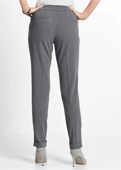 Pantaloni con pinces ed elastico in vita, bonprix