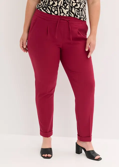 Pantaloni con pinces ed elastico in vita, bonprix