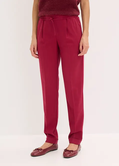 Pantaloni con pinces ed elastico in vita, bonprix