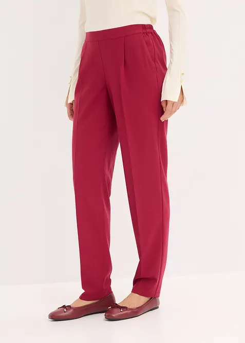 Pantaloni con elastico in vita e piega stirata, bonprix
