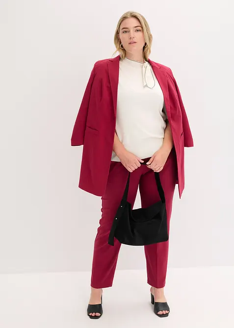 Pantaloni con elastico in vita e piega stirata, bonprix