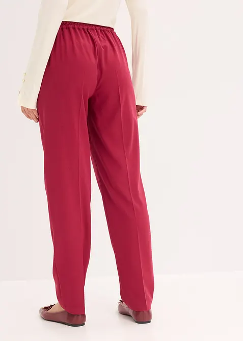 Pantaloni con elastico in vita e piega stirata, bonprix
