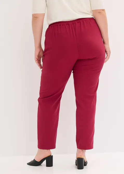 Pantaloni con elastico in vita e piega stirata, bonprix
