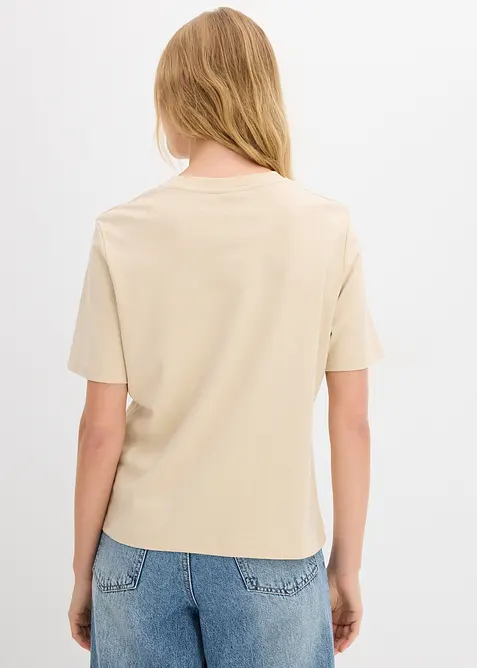 T-shirt in puro cotone biologico pesante, bonprix